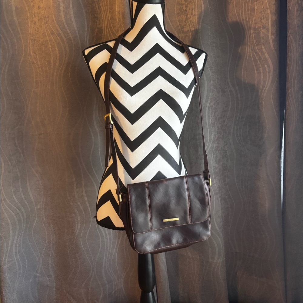 Cherokee Rich Brown Leather Satchel